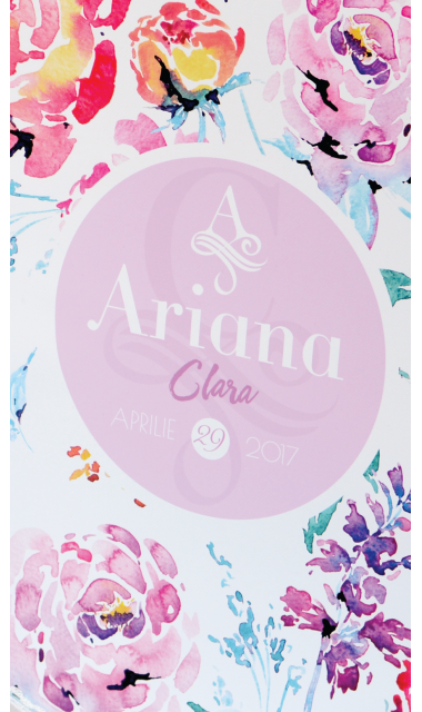Trusou de botez pentru fete cu flori mov de primavara, Hello, Spring! 21